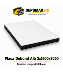 Placa BOND alb 3mm, 1500x3050mm, aluminiu 0.3mm